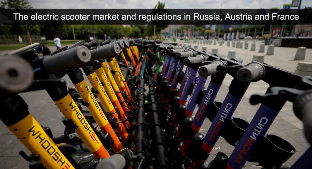 Mercado y normativa de los patinetes eléctricos en Rusia, Austria y Francia