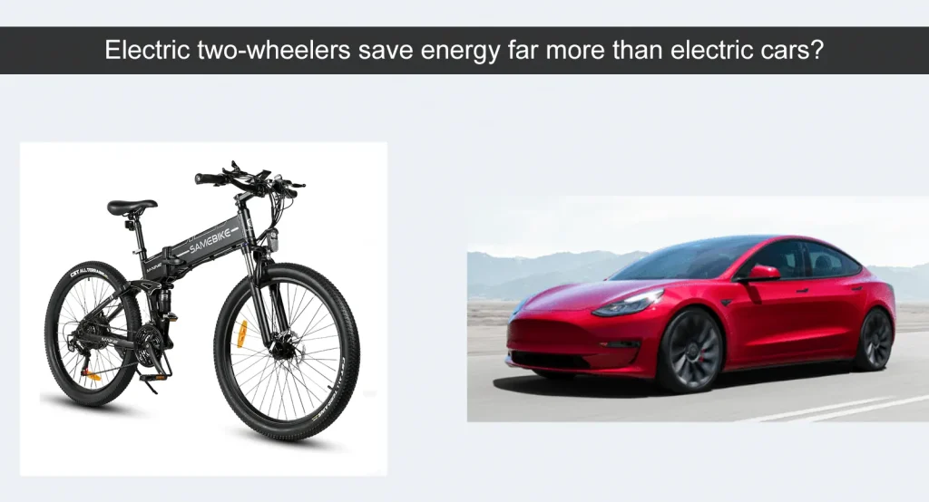 Los vehículos eléctricos de dos ruedas ahorran mucha más energía que los coches eléctricos