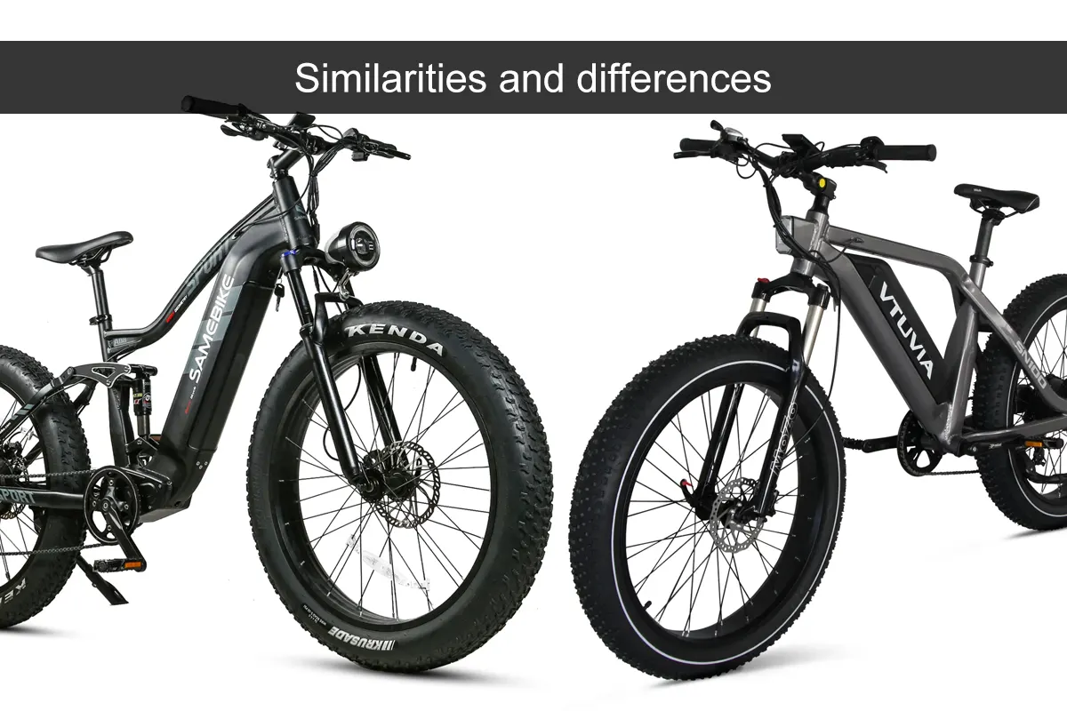 Fat tire e-bike showdown: SAMEBIKE RS-A08 vs VTUVIA SN100