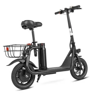 SAMEBIKE C01 E-Scooter med sæde og kurv op til 19MPH e-bike-2